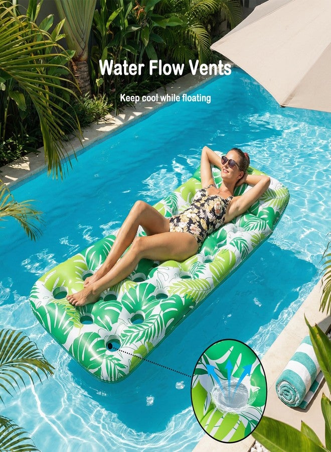 FindUWill Inflatable Pool Float Lounger, 2 Pack Pool Floaties Rafts for Adults, Floating Lounger with Headrest, Pool Floats Adult Heavy Duty for Summer Party Beach Lake Fun - Image 2