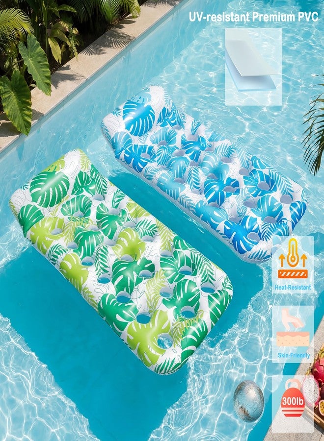 FindUWill Inflatable Pool Float Lounger, 2 Pack Pool Floaties Rafts for Adults, Floating Lounger with Headrest, Pool Floats Adult Heavy Duty for Summer Party Beach Lake Fun - Image 5