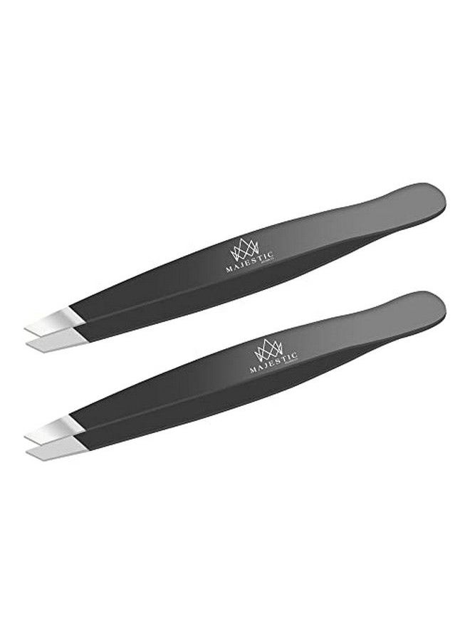 Majestic Bombay - Slant Tweezers For Women And Men Splinter Ticks Facial Eyebrows And Ingrown Hair Removalsharp Needle Nose Surgical Tweezers Precision Best Tweezers For Chin Hair And Plucking - Image 1