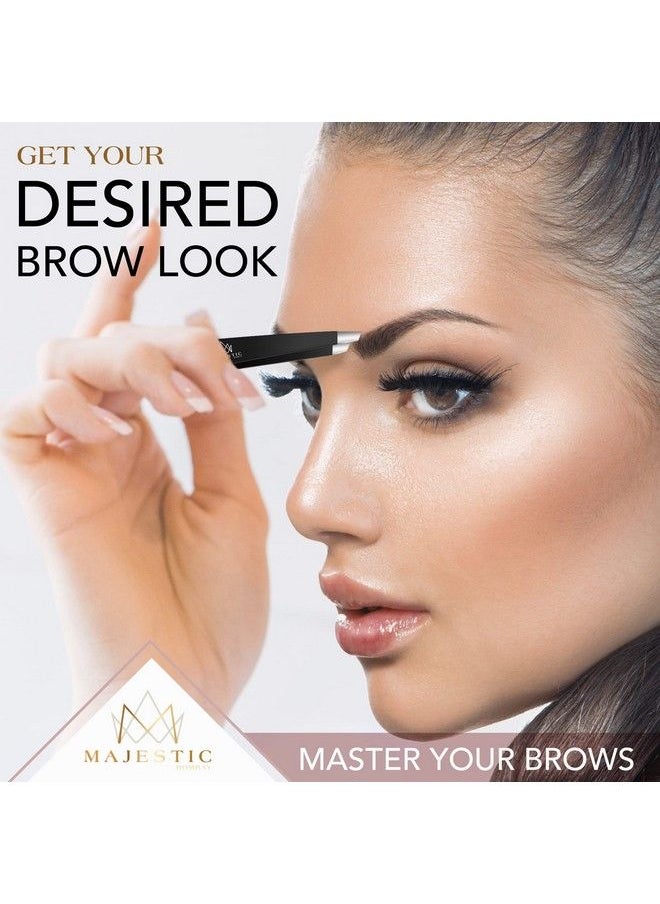 Majestic Bombay - Slant Tweezers For Women And Men Splinter Ticks Facial Eyebrows And Ingrown Hair Removalsharp Needle Nose Surgical Tweezers Precision Best Tweezers For Chin Hair And Plucking - Image 1