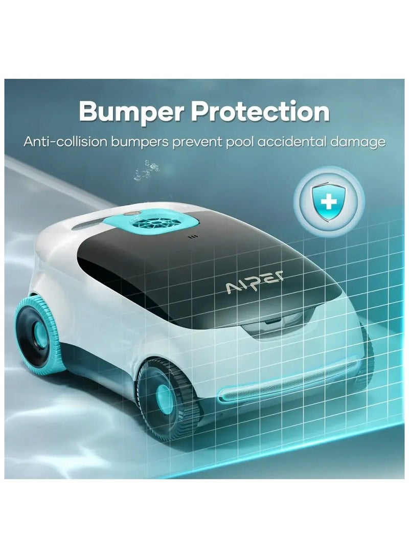 Aiper - Scuba L1 Cordless Robotic Pool Cleaner for Above-Ground Pools up to 1100sq.ft, Bumper Protection, Automatic Pool Vacuum - White - Image 5