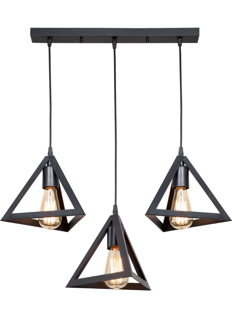 Ag Light Design - Black Pendant Chandelier Living Room Kitchen Hallway Bedroom Lamp - Image 1