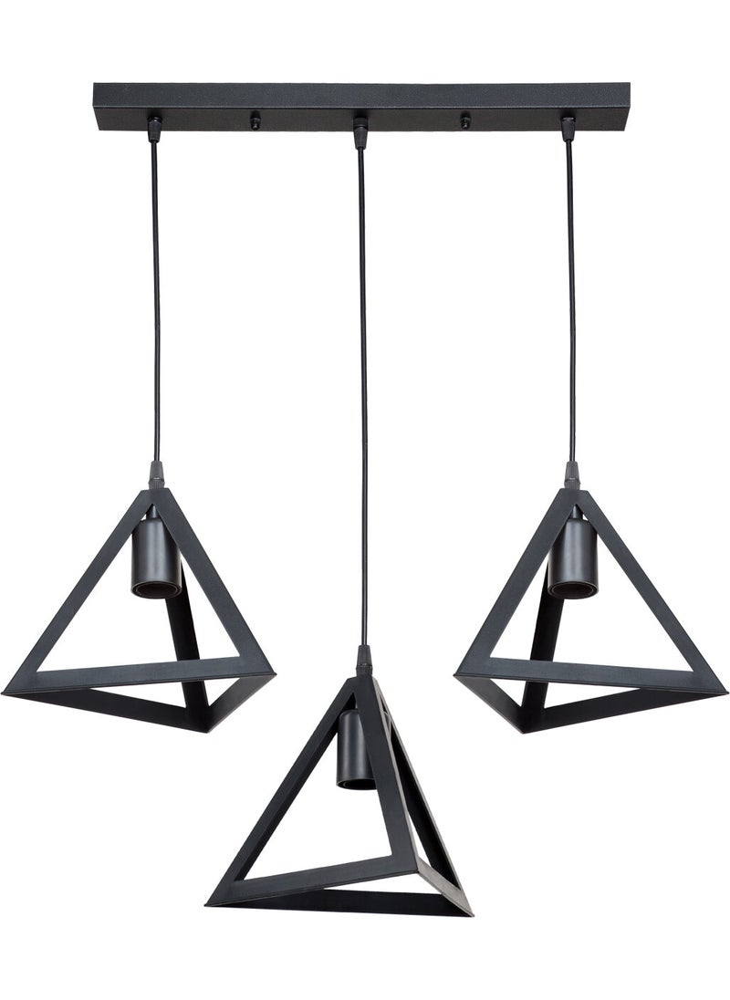 Ag Light Design - Black Pendant Chandelier Living Room Kitchen Hallway Bedroom Lamp - Image 1