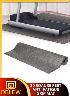 DBLEW 30 Square Feet Anti Fatigue Non Slip Grip Mat Gym Treadmill Spinning Bike Cross Trainer Yoga Workouts Garage Fitness Home Exercise Industrial Kitchen Floor Protection Kids Baby Toddlers Safety Rug  - Image 1