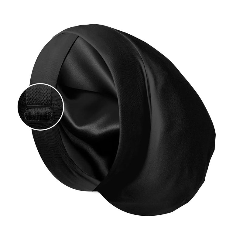 Blueelf Satin Bonnet Silk Lined Sleep Cap- Adjustable Hair Cover for Women Men Frizzy Hair Night Cap Patients Care - Image 1