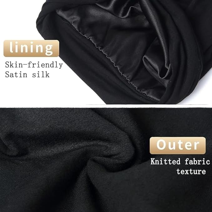 Blueelf Satin Bonnet Silk Lined Sleep Cap- Adjustable Hair Cover for Women Men Frizzy Hair Night Cap Patients Care - Image 4