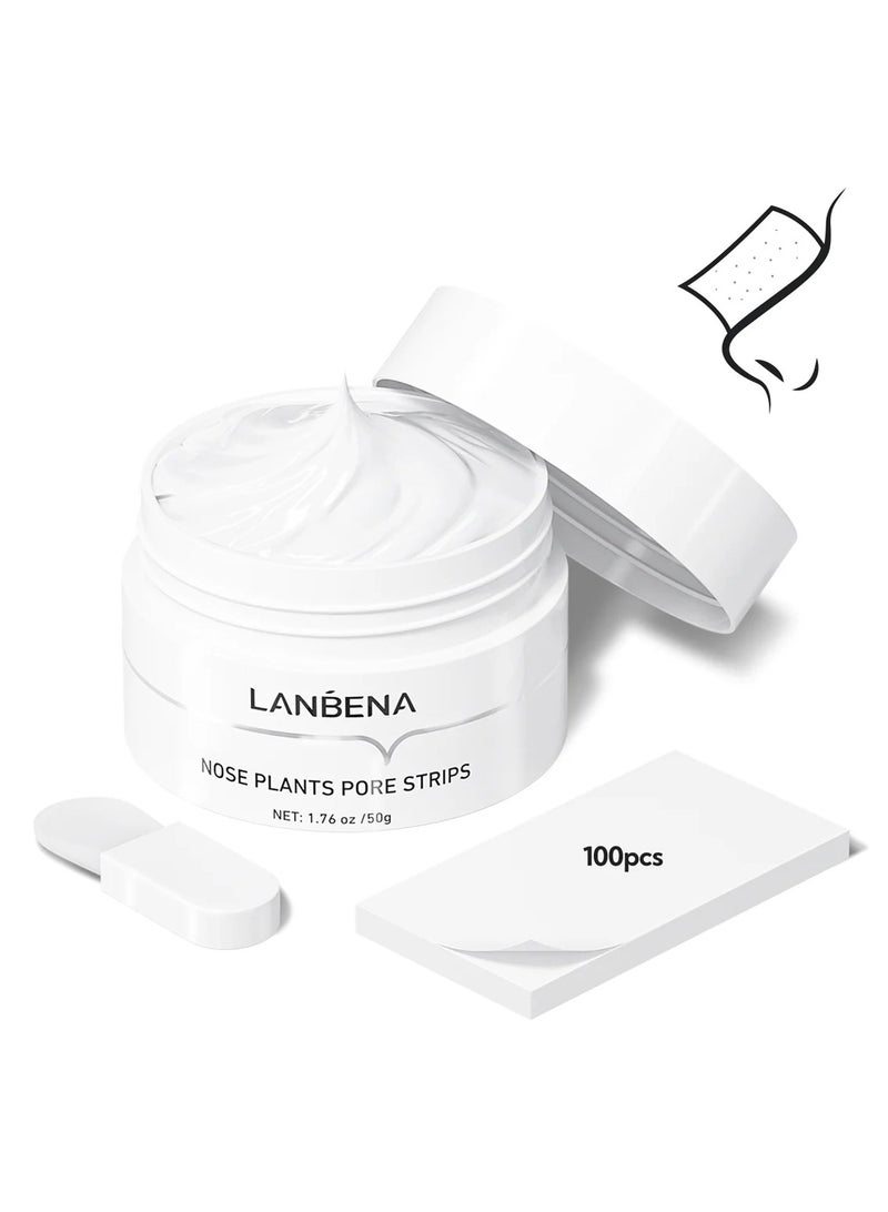LANBENA Nose Plants Pore Strips Gentle In Blackhead Remover Mask Wrinkle & Dark Circles Facial Pore Cleanser Purifying Face Mask Nose strips - Image 1