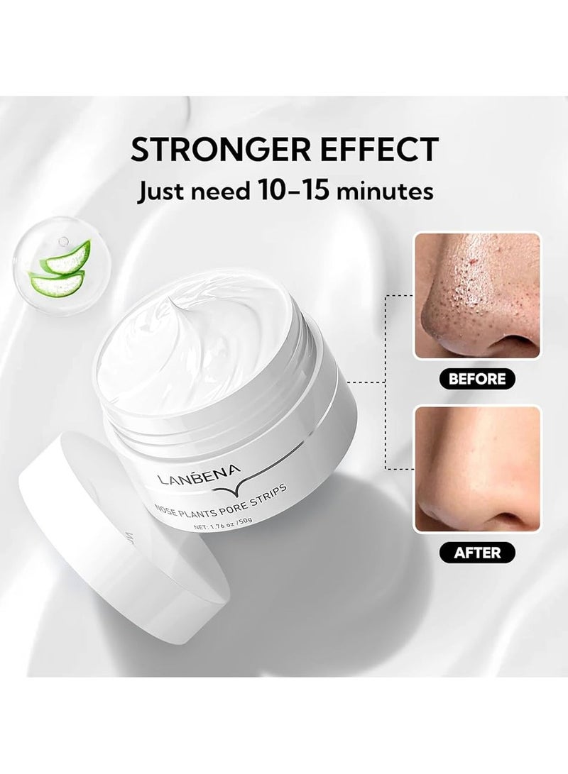 LANBENA Nose Plants Pore Strips Gentle In Blackhead Remover Mask Wrinkle & Dark Circles Facial Pore Cleanser Purifying Face Mask Nose strips - Image 2