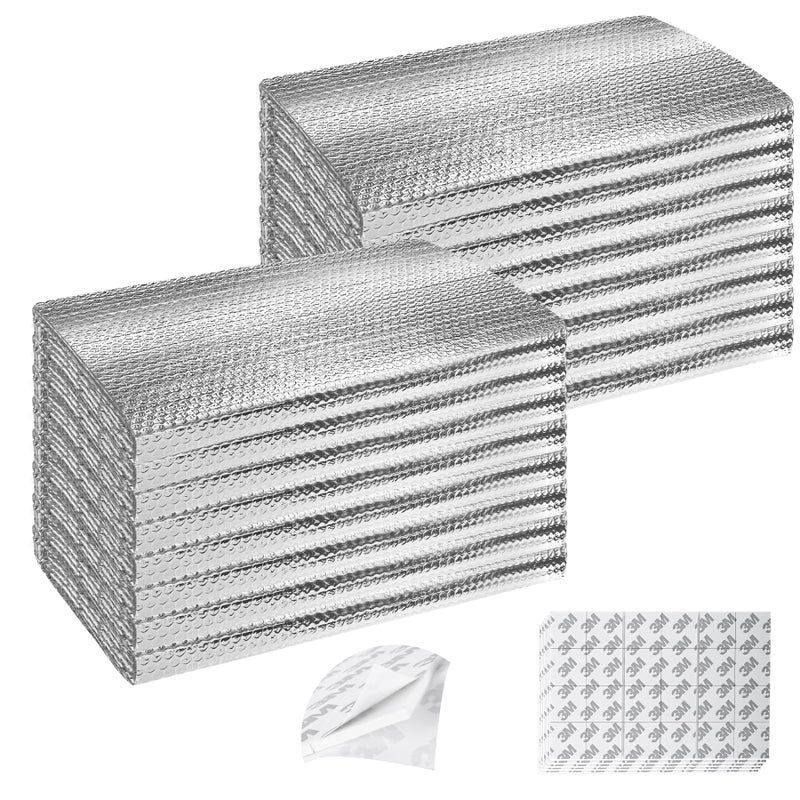 ToLanbbt Garage Door Insulation Kit 16P Double Bubble Window Heat Insulation Panels, 6MM 24" x 48" Reflective Aluminum Foil Summer/Winter Barrier Sheets with 120 Adhesive Tapes for Garage Attic Wall - Image 1