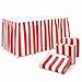 Oojami Pack of 4 Classic Red White Striped Table Skirts Perfect for Carnival Circus Themed Parties and More Easy to Apply 14ft Length Each - Image 3