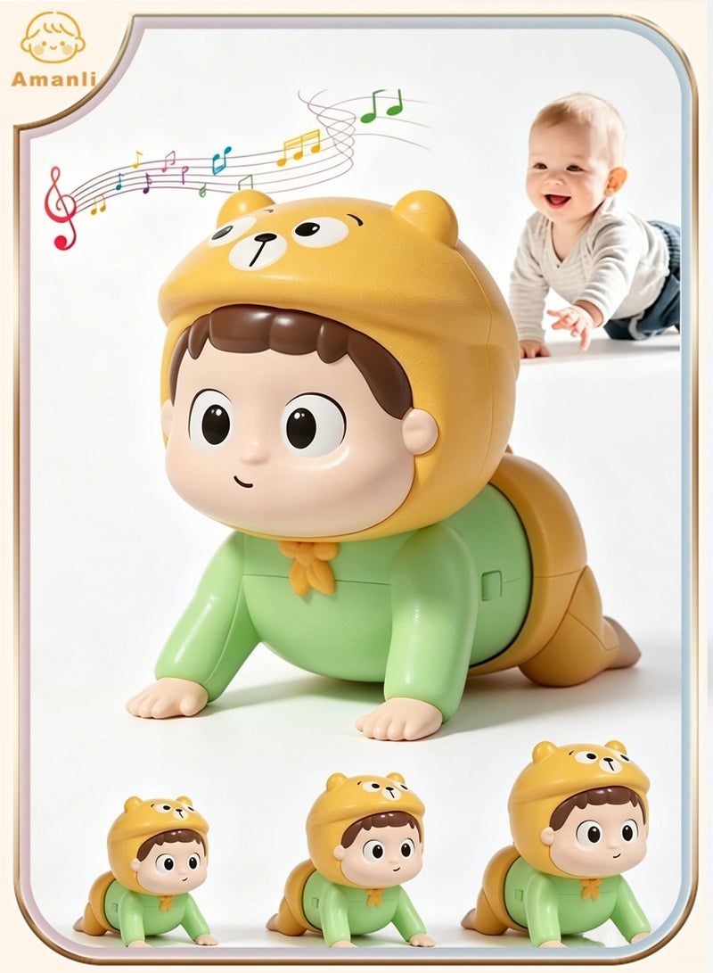 Amanli Crawling Baby Toys For 6 To 18 Months, Baby Development Crawling & Tummy Time Music Toy, Crawling Toy For 6+ Month Old, For Babies Boy And Girl - Image 1
