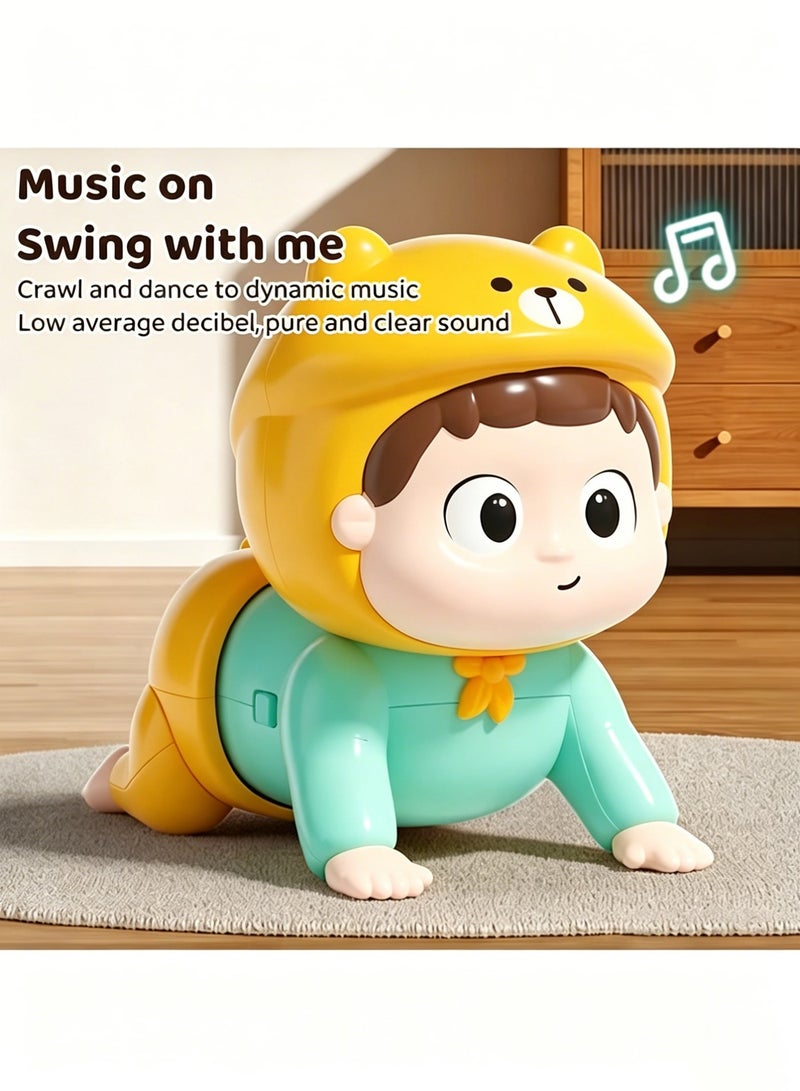 Amanli Crawling Baby Toys For 6 To 18 Months, Baby Development Crawling & Tummy Time Music Toy, Crawling Toy For 6+ Month Old, For Babies Boy And Girl - Image 4
