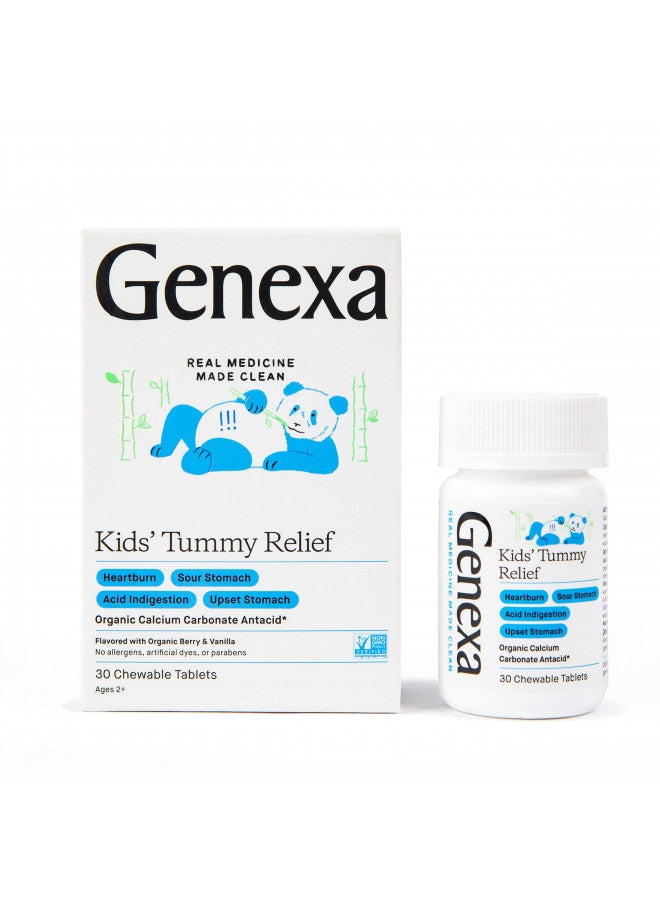 Genexa Genexa Kids' Tummy Relief - 30 Antacid Chews - Calcium Carbonate Acid Reducer - Certified Vegan, Gluten Free & Non-GMO  - Image 2