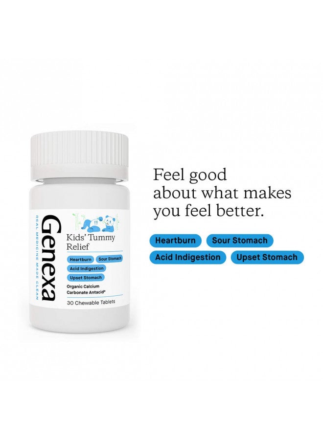Genexa Genexa Kids' Tummy Relief - 30 Antacid Chews - Calcium Carbonate Acid Reducer - Certified Vegan, Gluten Free & Non-GMO  - Image 4