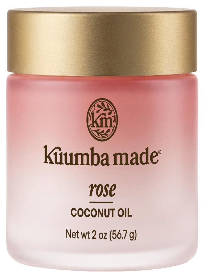 Kuumba Made Botanically Infused Rose Coconut Oil, Organic Daily Moisturizer for Skin & Nourishing Hair Mask, 2 Oz - Image 1