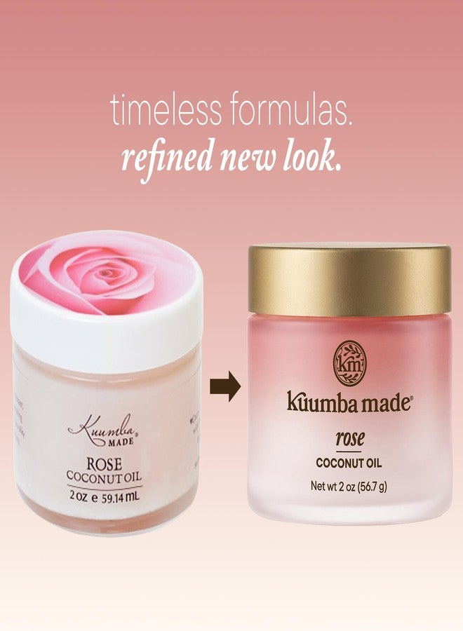Kuumba Made Botanically Infused Rose Coconut Oil, Organic Daily Moisturizer for Skin & Nourishing Hair Mask, 2 Oz - Image 2