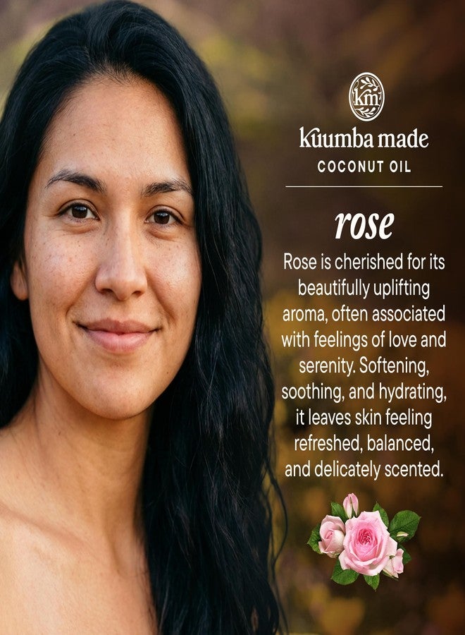 Kuumba Made Botanically Infused Rose Coconut Oil, Organic Daily Moisturizer for Skin & Nourishing Hair Mask, 2 Oz - Image 3