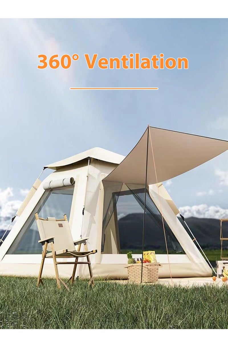 LEOKOR Camping Tent 3-5 Person, Outdoor Sports Travel Picnic Tent with Travel-Carry Bag, 2 Big Door/Floor-to-Ceiling mesh Window and 1 Dome mesh Window(Removable Top), Waterproof/Windproof Tent for Hiking Mountaineering, 210x210x145CM - Image 3