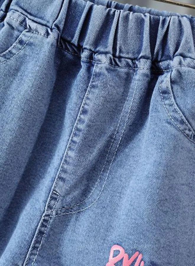 يونيكي Blue Slim Mid Rise Solid jeans
