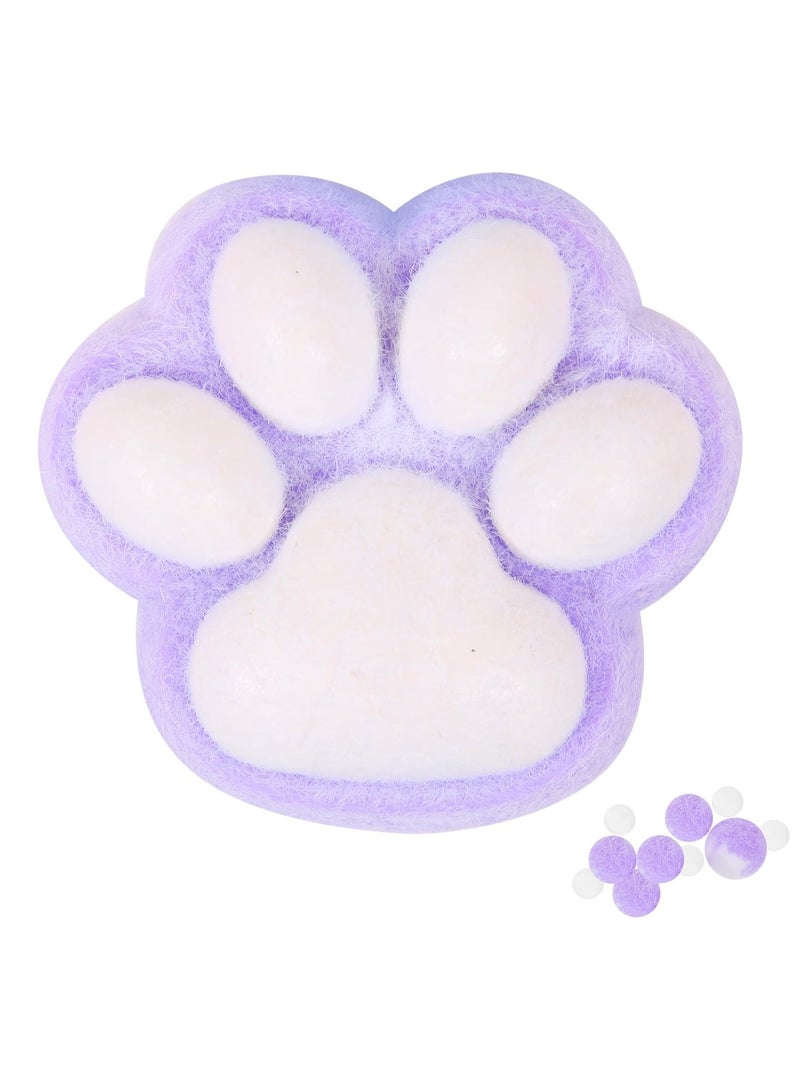 12cm Extra Large Taba Squishy Cat Paw Squeeze Toys,Cat Paw Squishy, Funny Fidget Stress Relief Toys for Adults Kids (Purple)  - Image 1