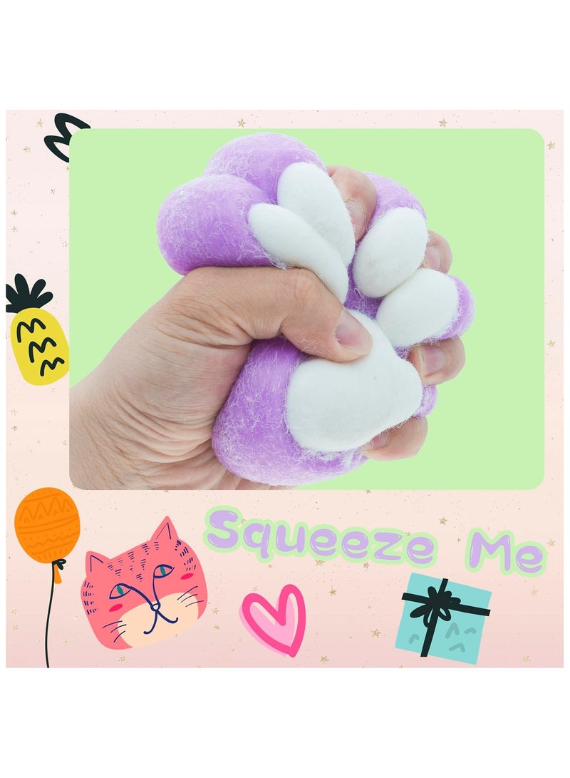 12cm Extra Large Taba Squishy Cat Paw Squeeze Toys,Cat Paw Squishy, Funny Fidget Stress Relief Toys for Adults Kids (Purple)  - Image 2