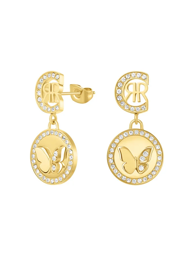 شيروتي 1881 Angela Gold Plated Earrings with Crystals