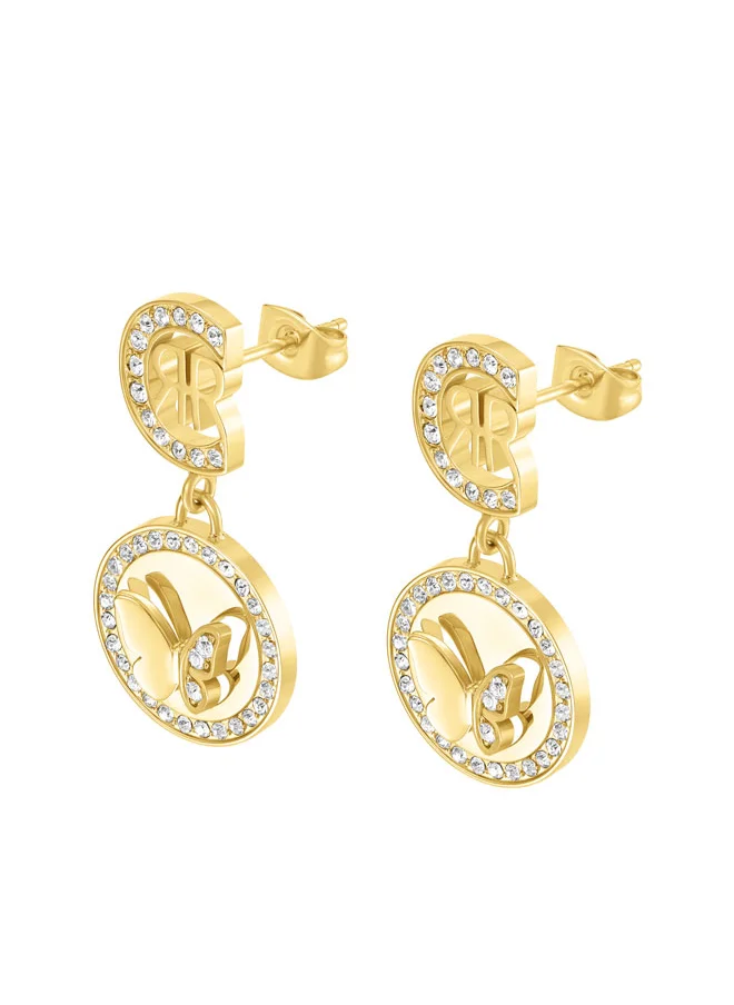 شيروتي 1881 Angela Gold Plated Earrings with Crystals