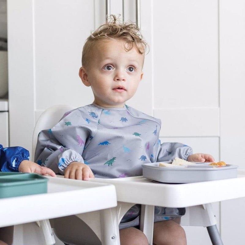 Tiny Twinkle Long Sleeve Bib for Babies & Toddlers - Waterproof Smock Bib for Eating - Machine Washable & Mess-Proof, Baby Feeding Essential & Shower Must-Have(Dinosaur, 6-24M) - Image 2