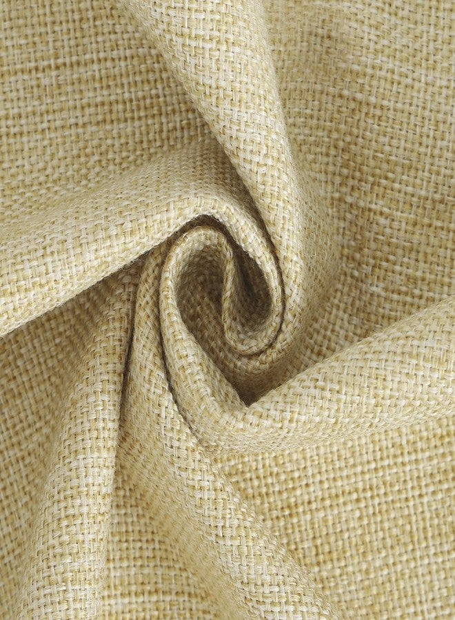 MADIZZ Set of 2 Linen Throw Pillow Covers with Broad Edge Soft Boho Decorative Pillow Cases for Sofa Bedroom Modern Pillow Shell 18x18 Inch Light Yellow - Image 4