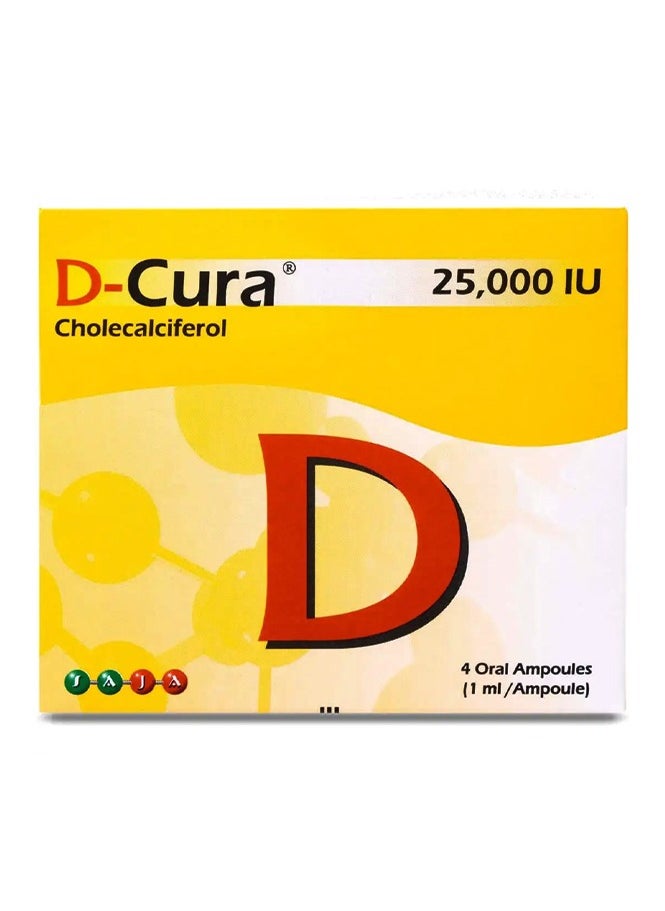 SAJA Pharmaceuticals D-Cura 25000 iu 4 Oral Ampoules  - Image 1