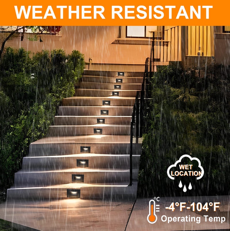 CLOUDY BAY 120V Dimmable LED Step Light,3000K Warm White 3W 100lm,Indoor Outdoor Stair Light,Oil Rubbed Bronze,3 Pack - Image 3
