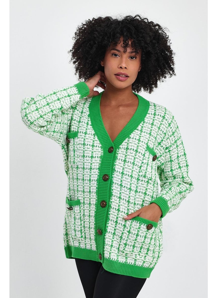 Alexander Gardi Patterned Pocket Knitted Cardigan (A91022-S)  - Image 5