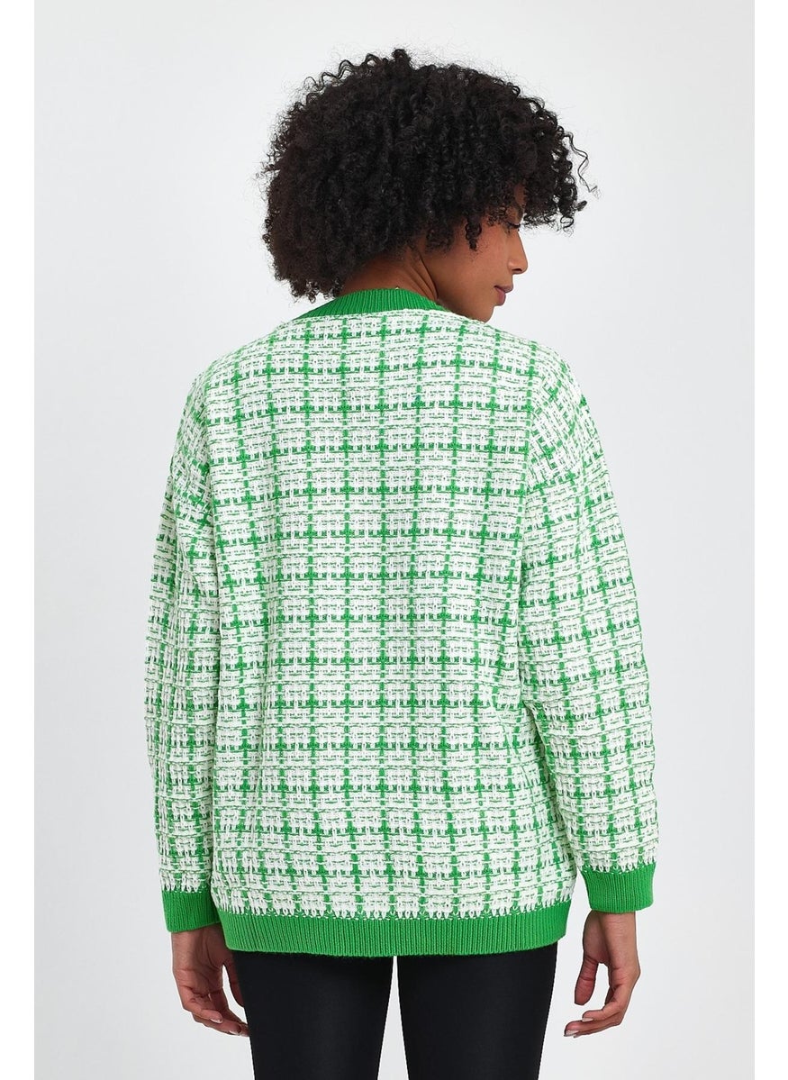 Alexander Gardi Patterned Pocket Knitted Cardigan (A91022-S)  - Image 4