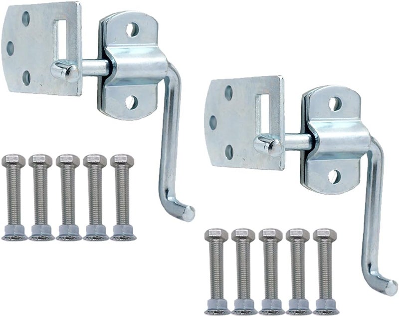 Boxer Truck Corner Gate Latch Sets wBolts  Screws  Truck Stake Bed Latches Bracket Set for Utility Trailer Stake Body Gates Sheds Wood Trucks  Trailers  Heavy Duty  2 Set - Image 1