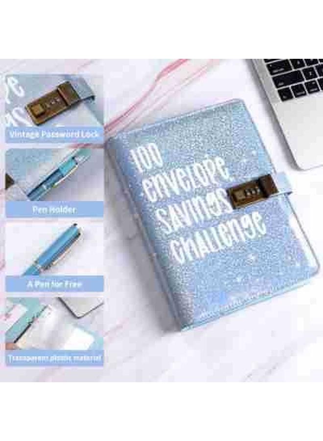 Bluejw Cross-border 100 Envelope Challenge 100 Notepad Password Lock Hand Ledger Loose-leaf Savings. - Image 4
