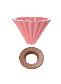 EqiEch V60 Ceramic Coffee Dripper Origami Style Cone Coffee Filter Reusable Pour Over  Coffee Dripper for Home Office Restaurants 1 To 4 Cups  - Image 1