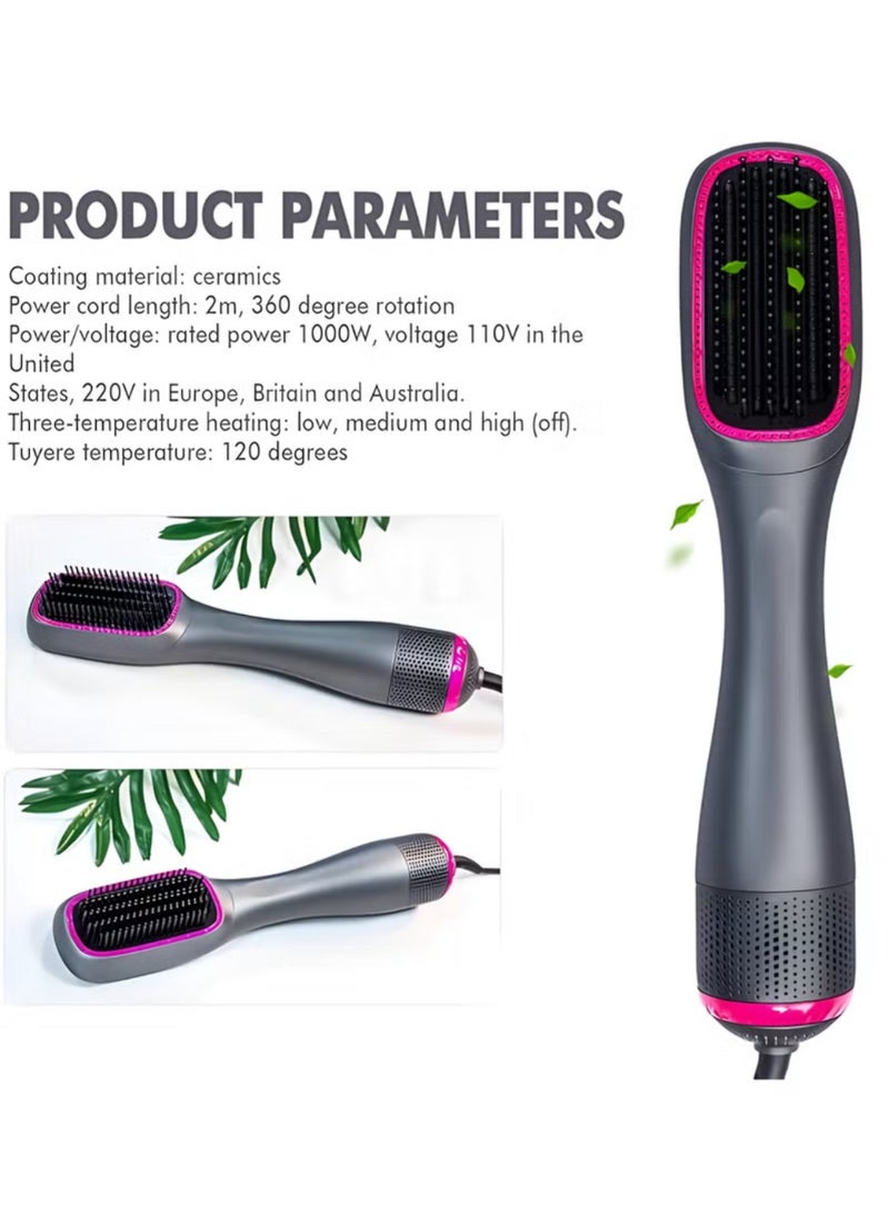 Soseko 3-in-1 Hair Dryer Brush & Straightener, 1200W Ceramic Ionic Hot Air Brush - Image 3