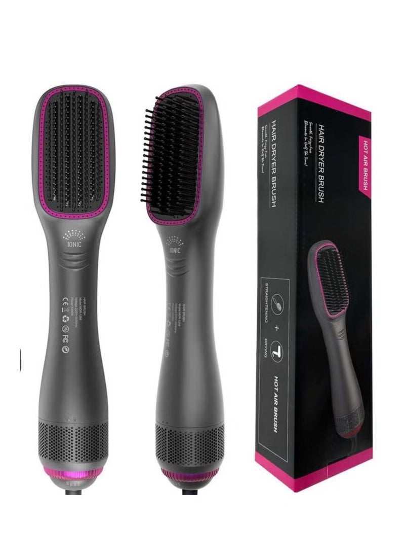 Soseko 3-in-1 Hair Dryer Brush & Straightener, 1200W Ceramic Ionic Hot Air Brush - Image 2