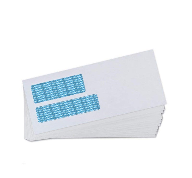 Aimoh 500#9 Double Window SELF Seal Security Envelopes - for Invoices, Statements & Documents, Security Tinted - Size 3-7/8 x 8-7/8-24 LB - 500 Count (30139) - Image 4
