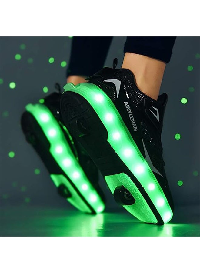 Loquat Kids LED USB Charging Roller Skate Shoes with Wheel Shoes Light up Roller Shoes Rechargeable Roller Sneakers for Girls Boys Children - Image 5