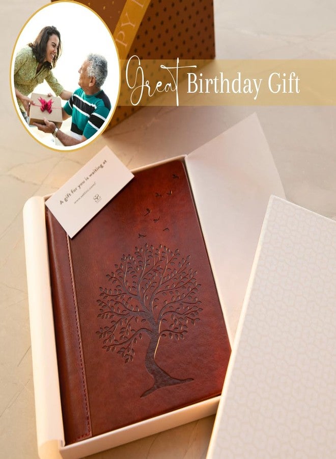 SETTINI® Tree of Life Journal Gift Set - Hardcover Vegan Leather, Unique Pen Holder, Lined, 192 Pages, A5 - Includes Pen for Writing and Travel - Journal for Women - Image 2