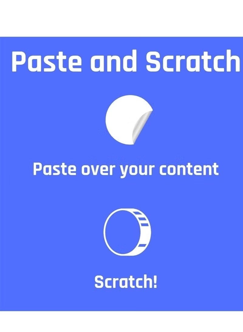 150PCS(10Sheets) Scratch Off Stickers Labels - Rectangle, Gray, 48mm x 15mm Self-Adhesive Easy to Peel and Stick for DIY Wedding Party Games Fundraisers Promotions - Image 4