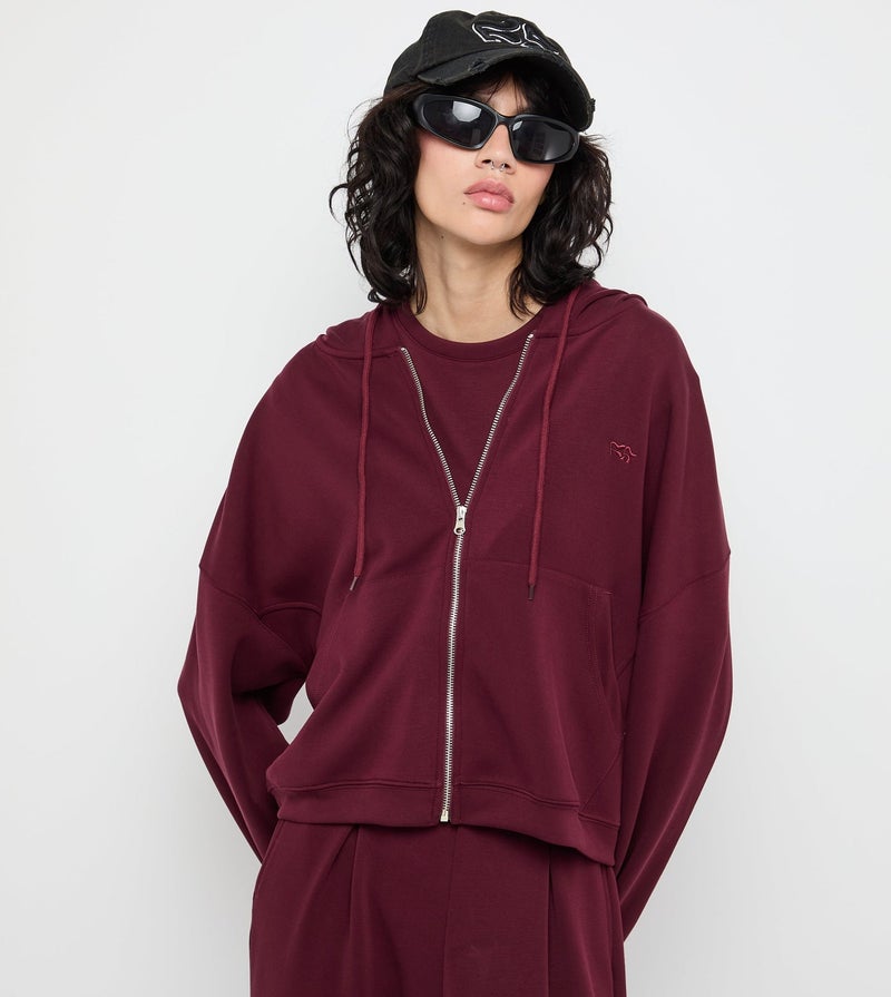 إف5 هودي بسحاب كاجوال نسائي - Image 1