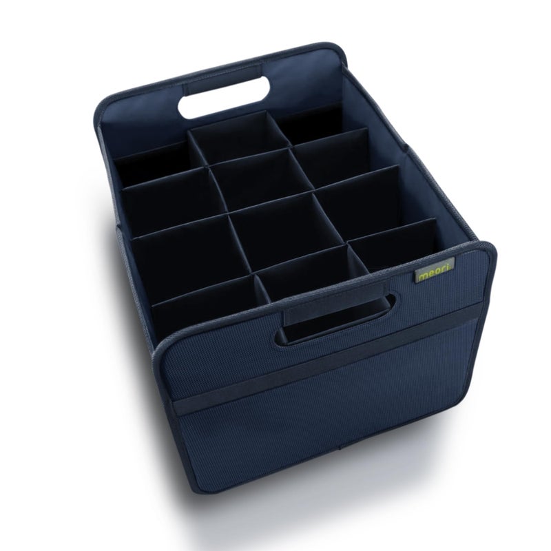 meori Marine Foldable Wine Carrier 12 Blue Protects Carry Glassware Liquor Storage Bottle Shopping Travel Camping Marina Lake RV Park, Slot B100293 - Image 1