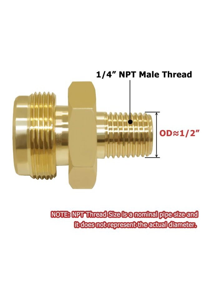 Hooshing Propane Gas Fitting 1/4" Male NPT x 1"-20 Male Throwaway Cylinder Thread for RV Camping Grill Lantern and Heater - Image 2
