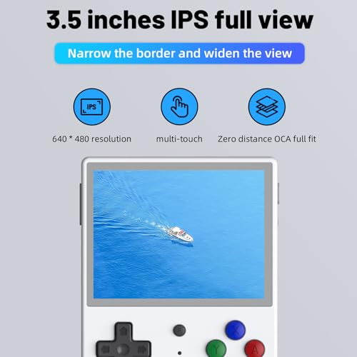 GiipGoop RG353V Handheld Game Console RG353V Video Games Console 35 IPS Screen Android 11 and Linux System RK3566 64bit Game Player Retro Gaming Console Bluetooth 42 and 5G WiFi White - Image 5