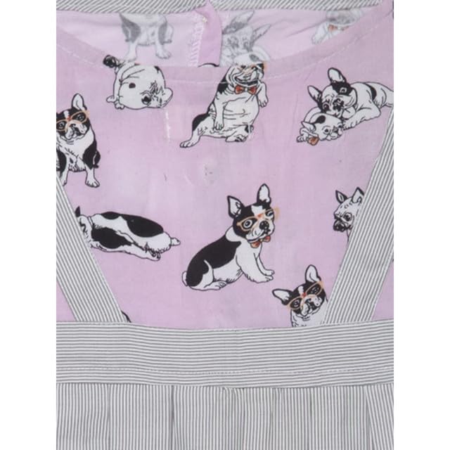 Lulala Pet Dress Summer Pet Dress Soft Pet Princess Dress Pet Hawaiian Pet Frock Suit Summer Pet Clothes Pet Shirt Skirt Striped Printed T Shirts for Pets(18 Inch,Pink) - Image 5