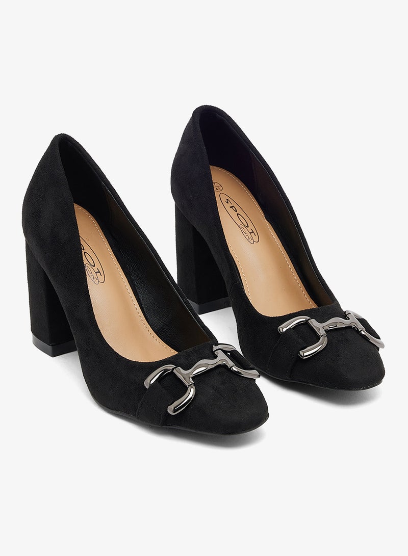 سبوت أون حذاء بكعب عالٍ مربع - Image 4