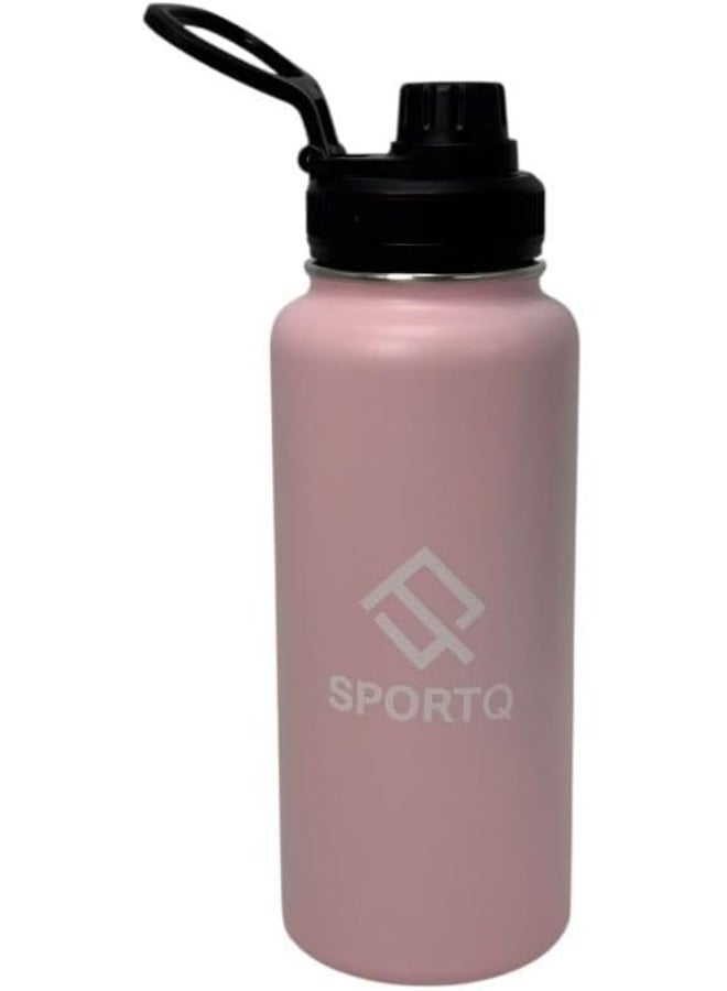 SportQ Thermal Water Bottle 1000ml SUS304 Stainless Steel – 6 Hours Hot & 12 Hours Cold Insulated – Leak Proof with Strong Handle – Suitable for Gym, Trips, School - Image 1
