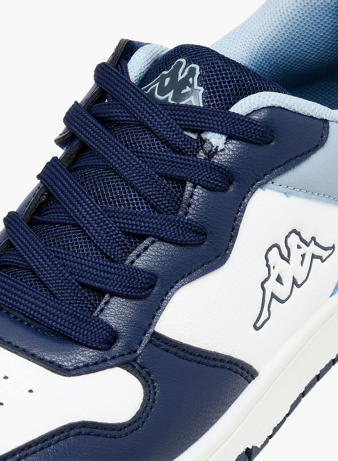 Kappa Boys' Colourblock Sneakers with Hook and Loop Closure